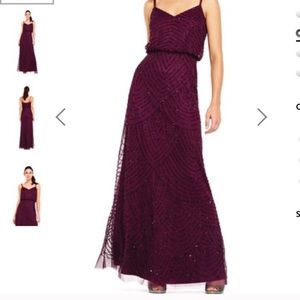 Adrianna Papell Art Deco Beaded Gown | Size 10
